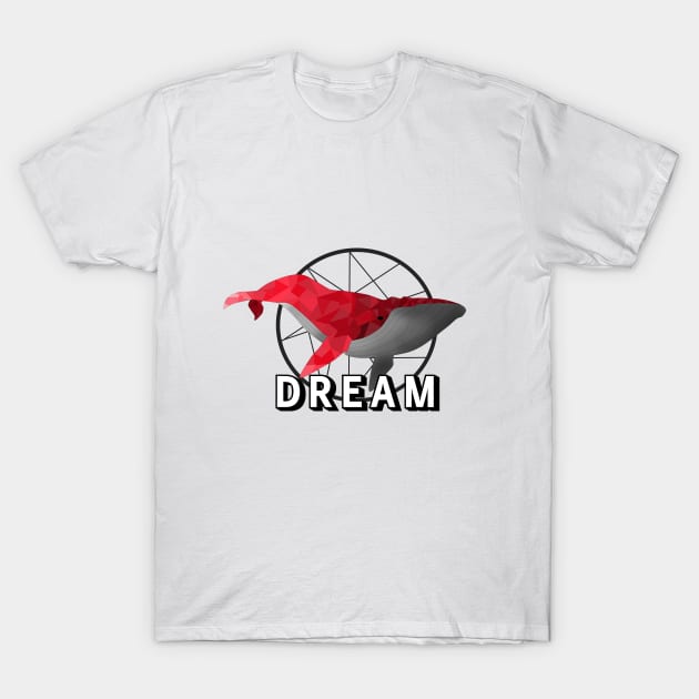 red dream whale T-Shirt by Faq-Qaf